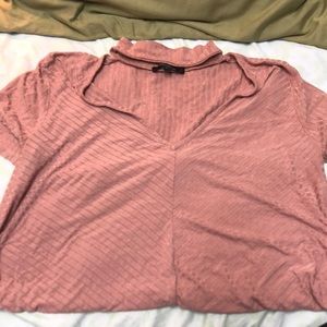 Pink cleveage shirt